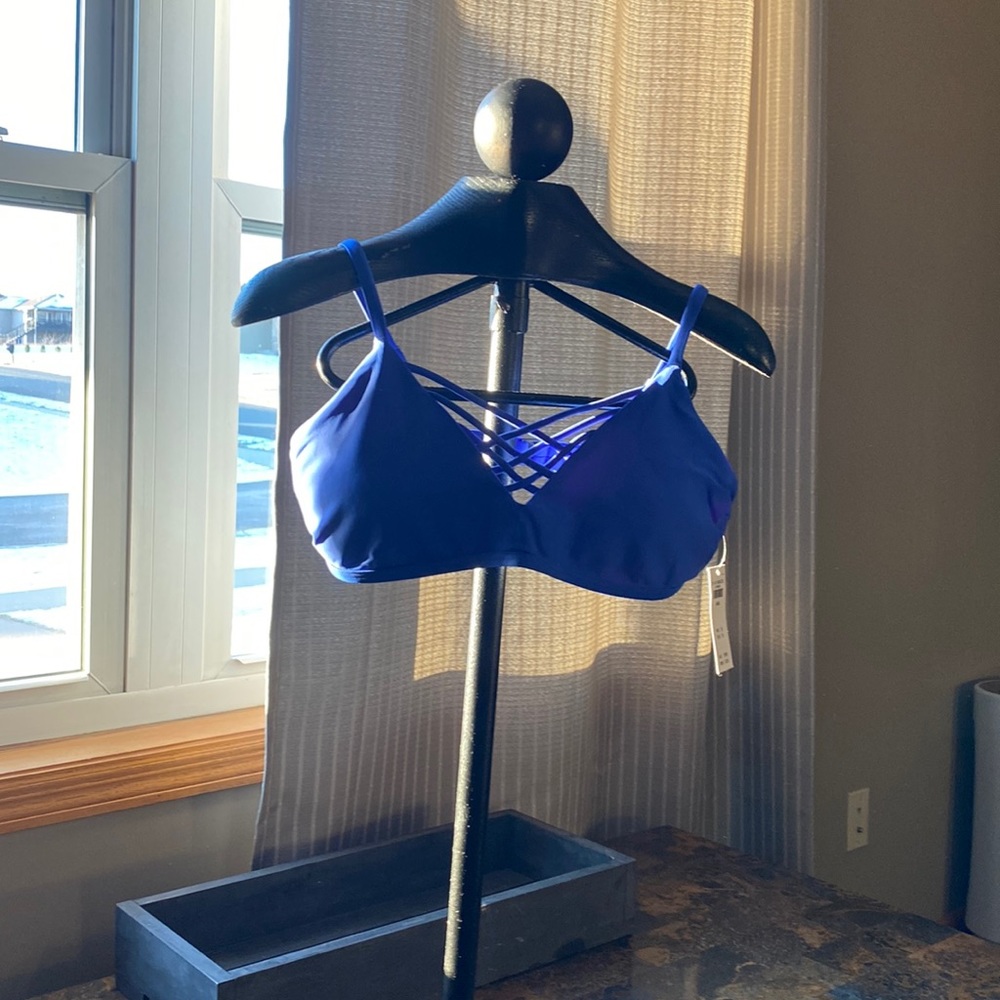 Hollister Royal Blue Crisscross Bikini Top